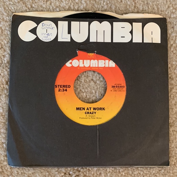 Vintage Men at Work  7” Vinyl Record, 1982 - Picture 2 of 8